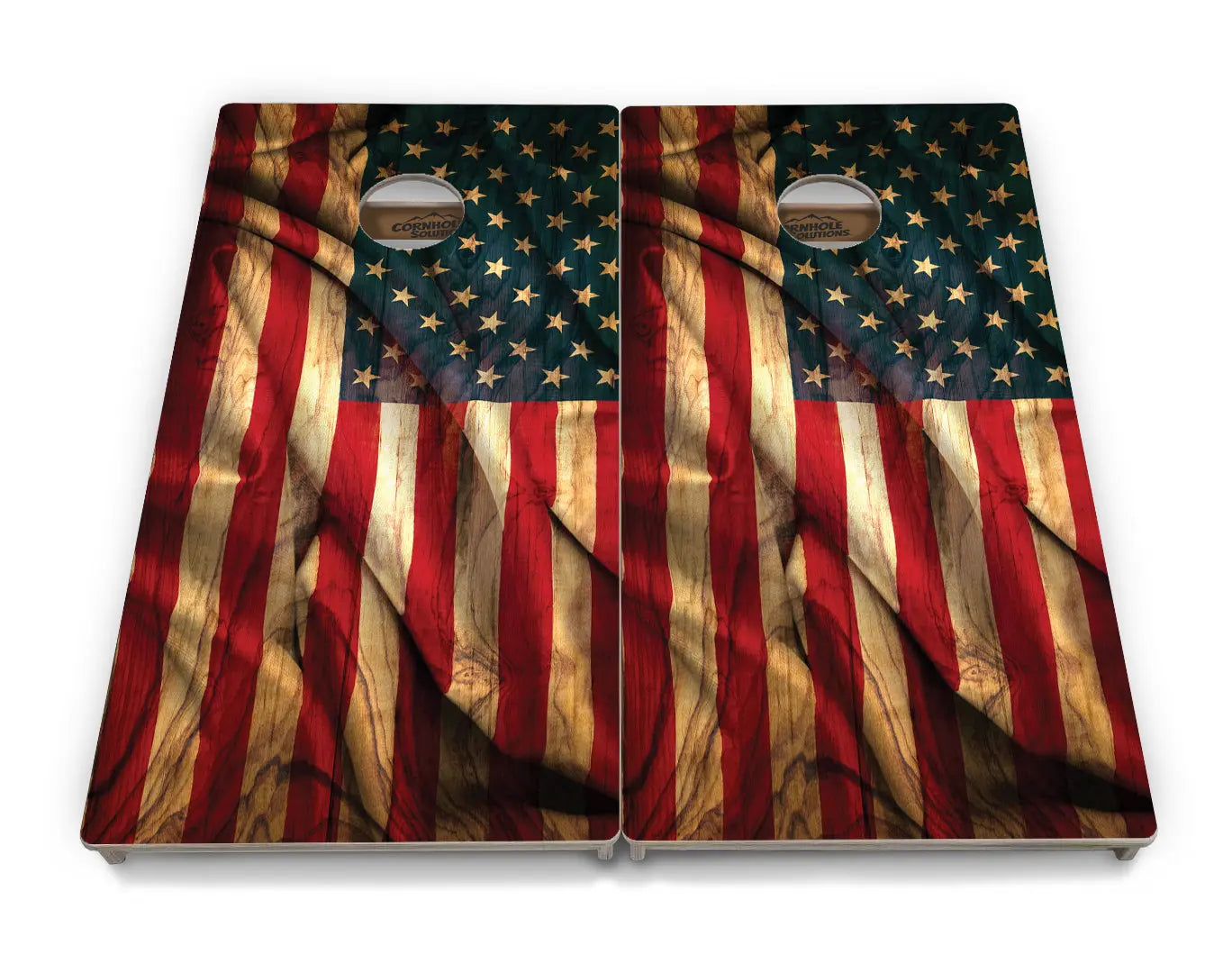 USA Wood Flag Color Cornhole Boards - Professional Tournament Series Cornhole Solutions