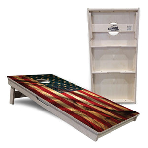 USA Wood Flag Color Cornhole Boards - Professional Tournament Series Cornhole Solutions