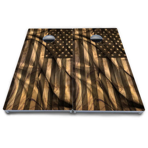 USA Wood Flag Cornhole Boards - All Weather Series Cornhole Solutions