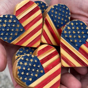 USA Wooden Hearts by Dennehey Design Co., Southern home decor detail photo 2