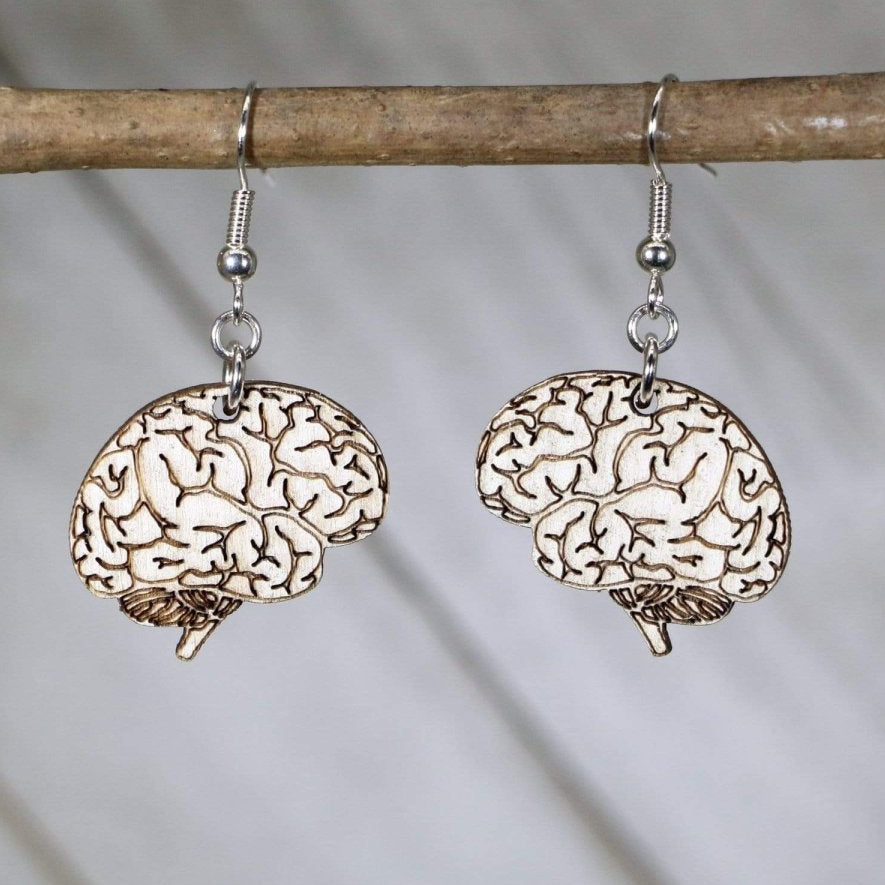 Unique Human Brain Earrings | Quirky Anatomy Jewelry