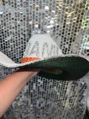 University of Miami Hat Rhinestone Cowgirl