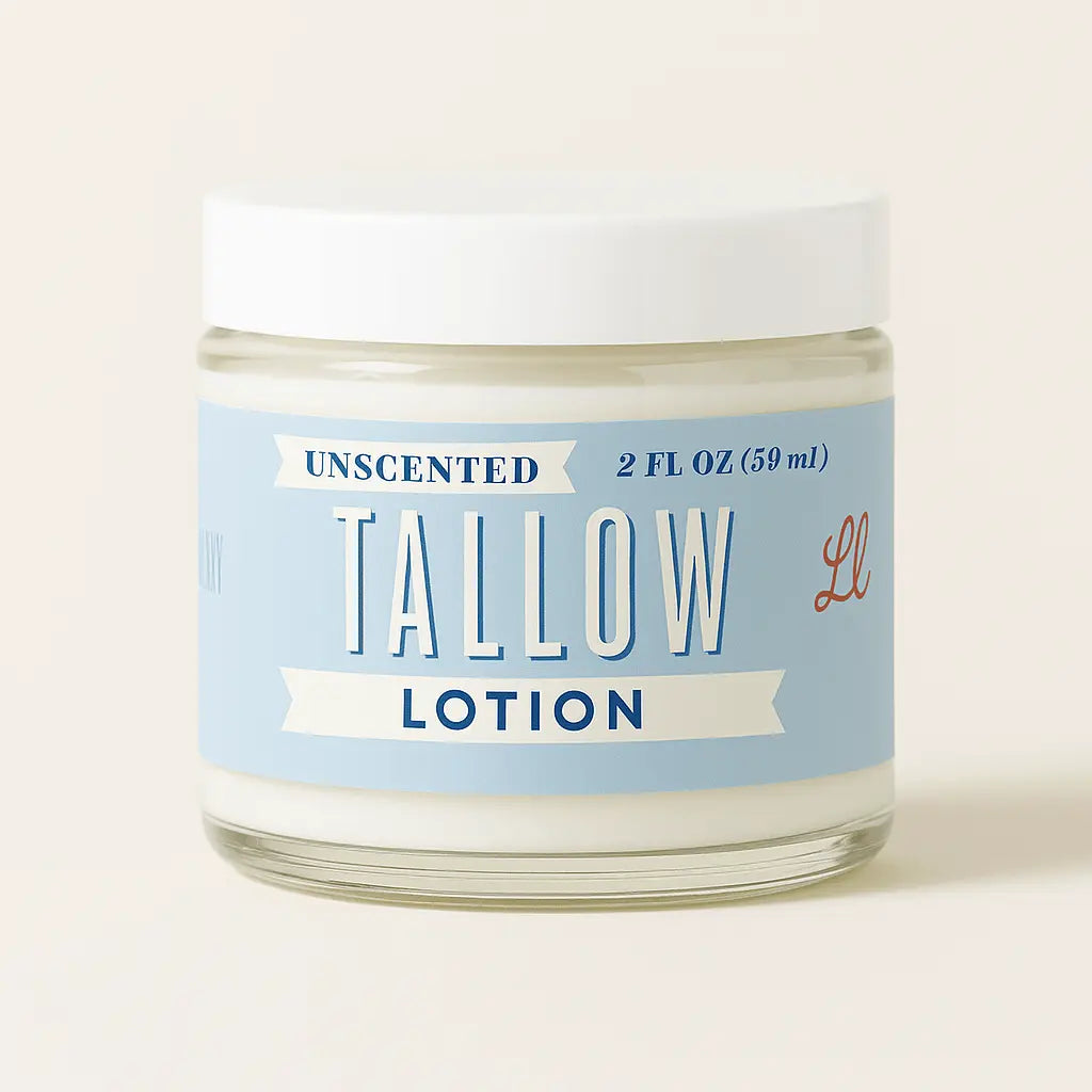 Unscented Tallow Lotion – Pure, Preservative-Free One Ingredient Moisturizer by Lady May Tallow The Lady May
