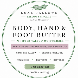 Luxe Tallows Whipped Tres Starter Collection — 3-Piece Tallow Skincare Set | 3 x 1 oz Luxe Tallows