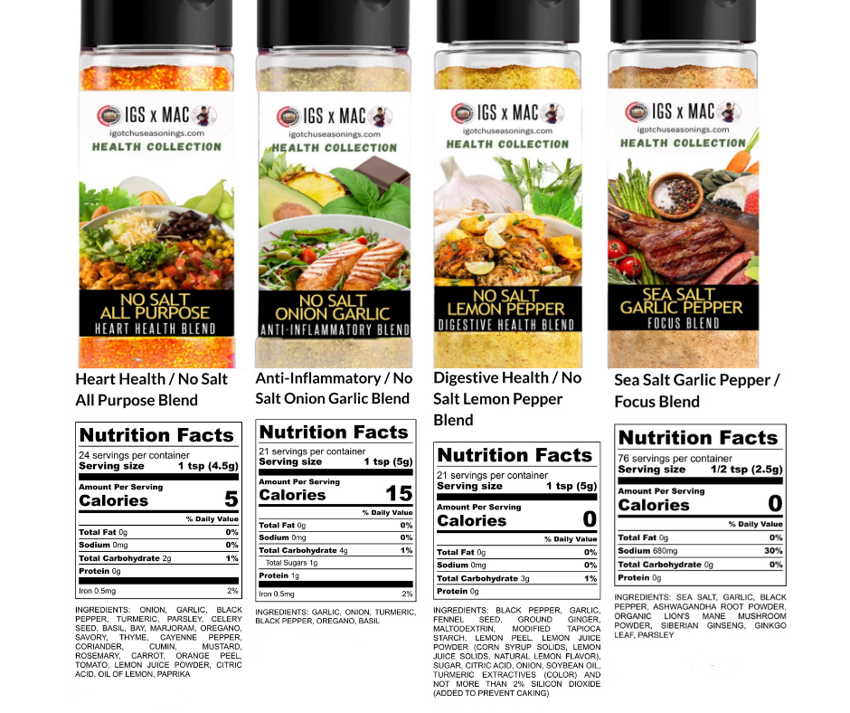 The 8 oz Health Collection Collab Bundle by Igotchu Seasonings, Southern food gift detail photo 2
