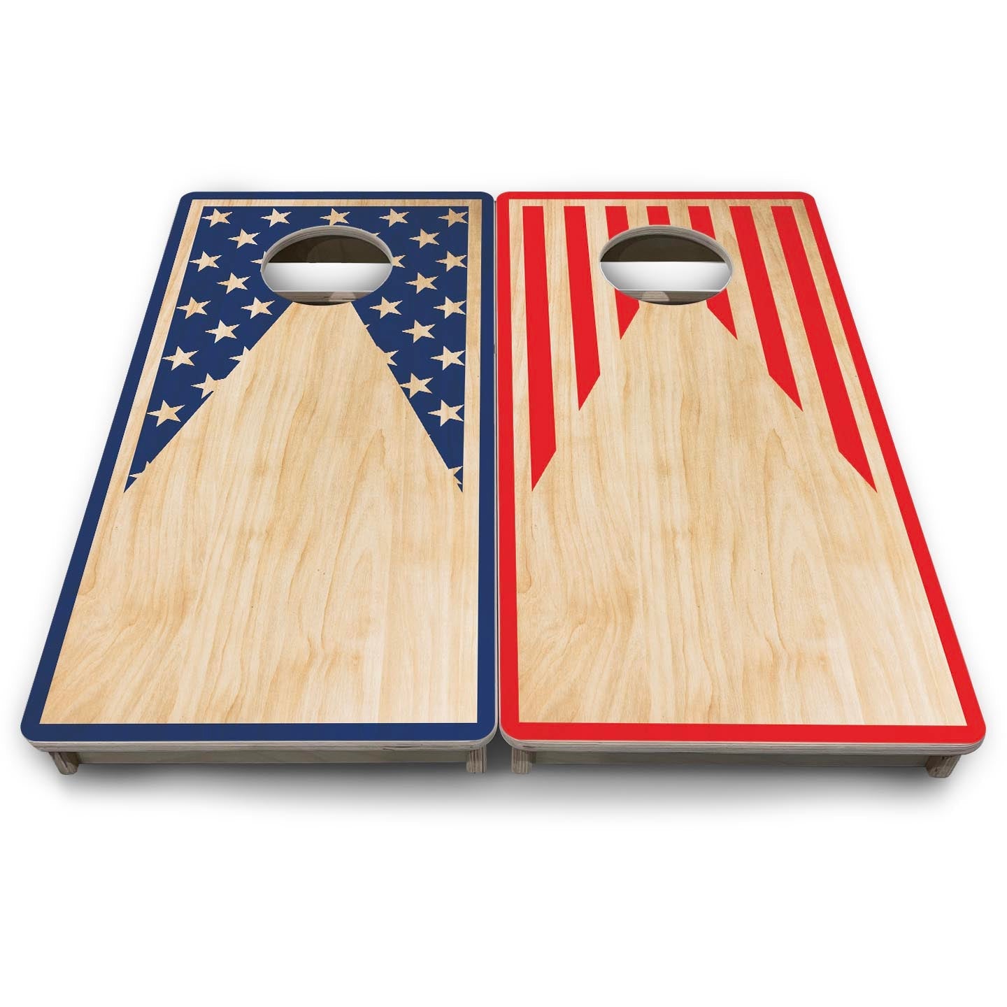 Stars & Stripes Keyhole - Mini or Vacation Size Cornhole Boards Cornhole Solutions