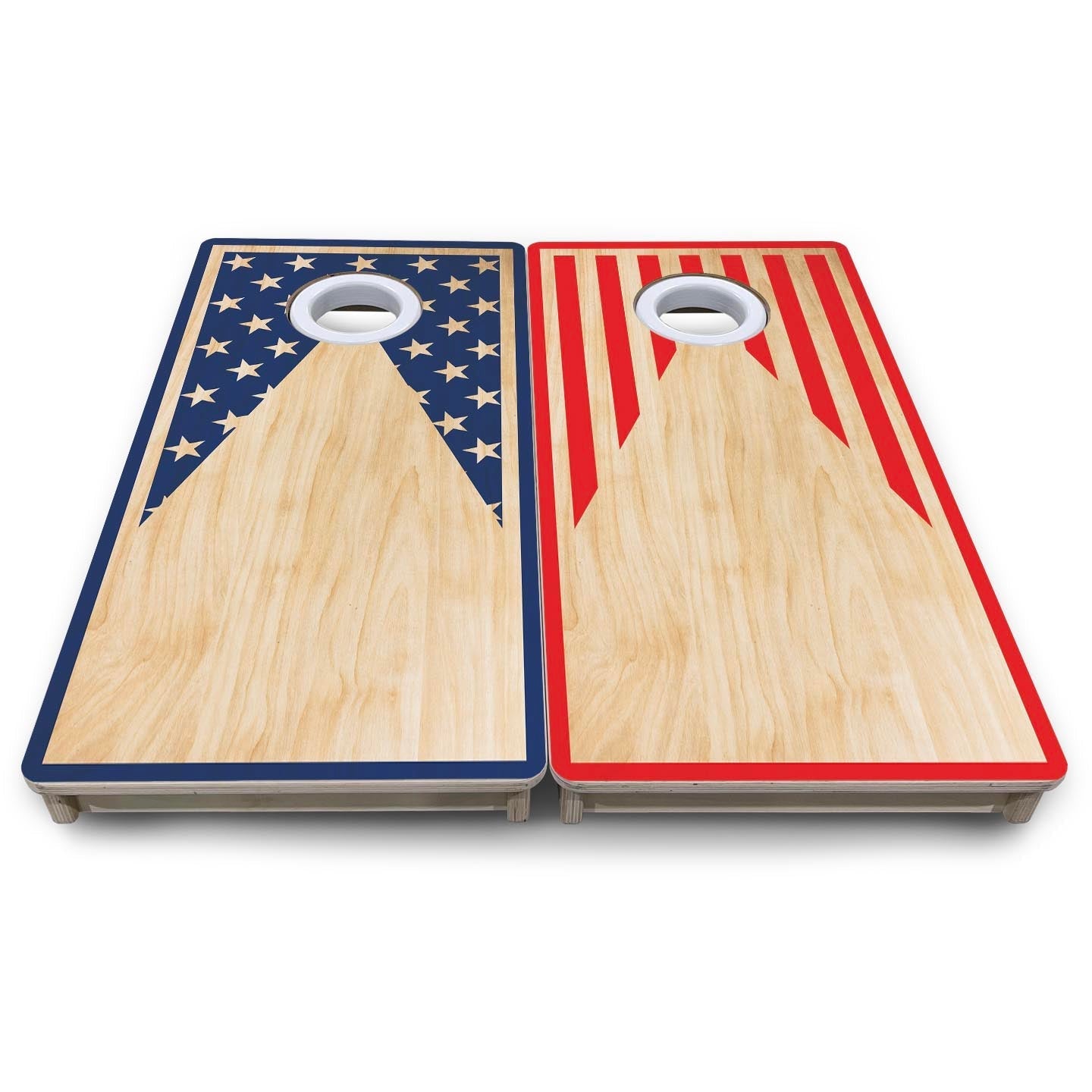 Stars & Stripes Keyhole - Mini or Vacation Size Cornhole Boards Cornhole Solutions