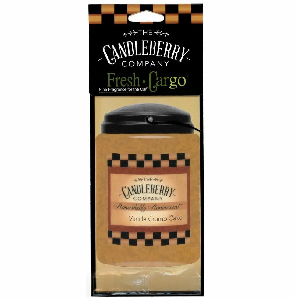 Vanilla Crumb Cake™- "Fresh Cargo"®, Scent for the Car (2-PACK) (Collective) The Candleberry® Candle Company