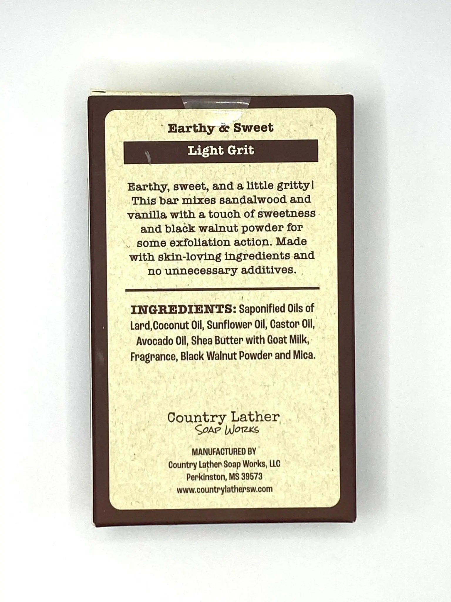 Vanilla Sandalwood soap with earthy scent