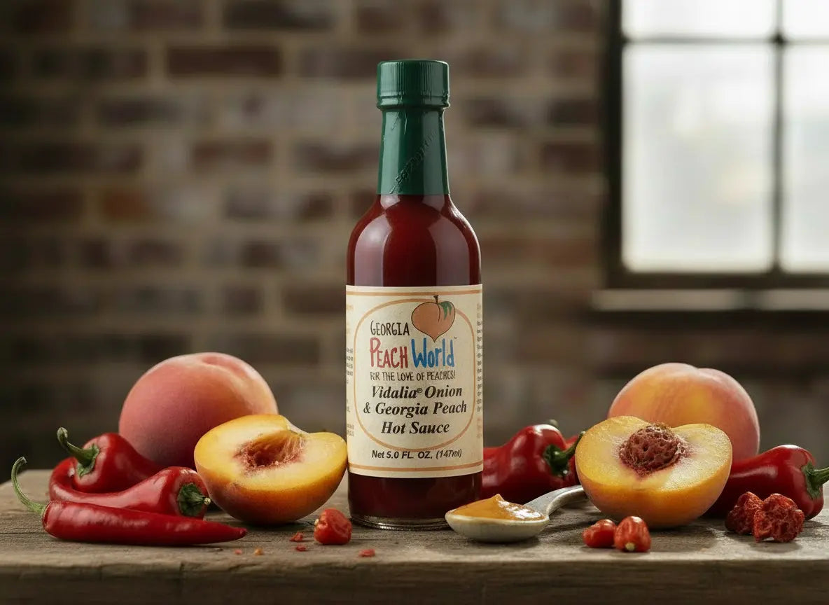 Vidalia Onion & Georgia Peach Hot Sauce Georgia Peach World