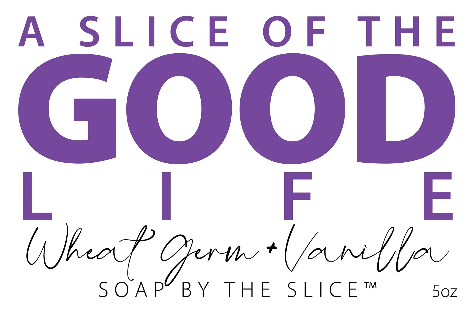Wheat germ and vanilla scented soap slice, 5 oz.