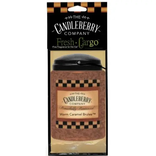 Warm Caramel Brulee™- "Fresh Cargo"®, Scent for the Car (2-PACK) (Collective) The Candleberry® Candle Company