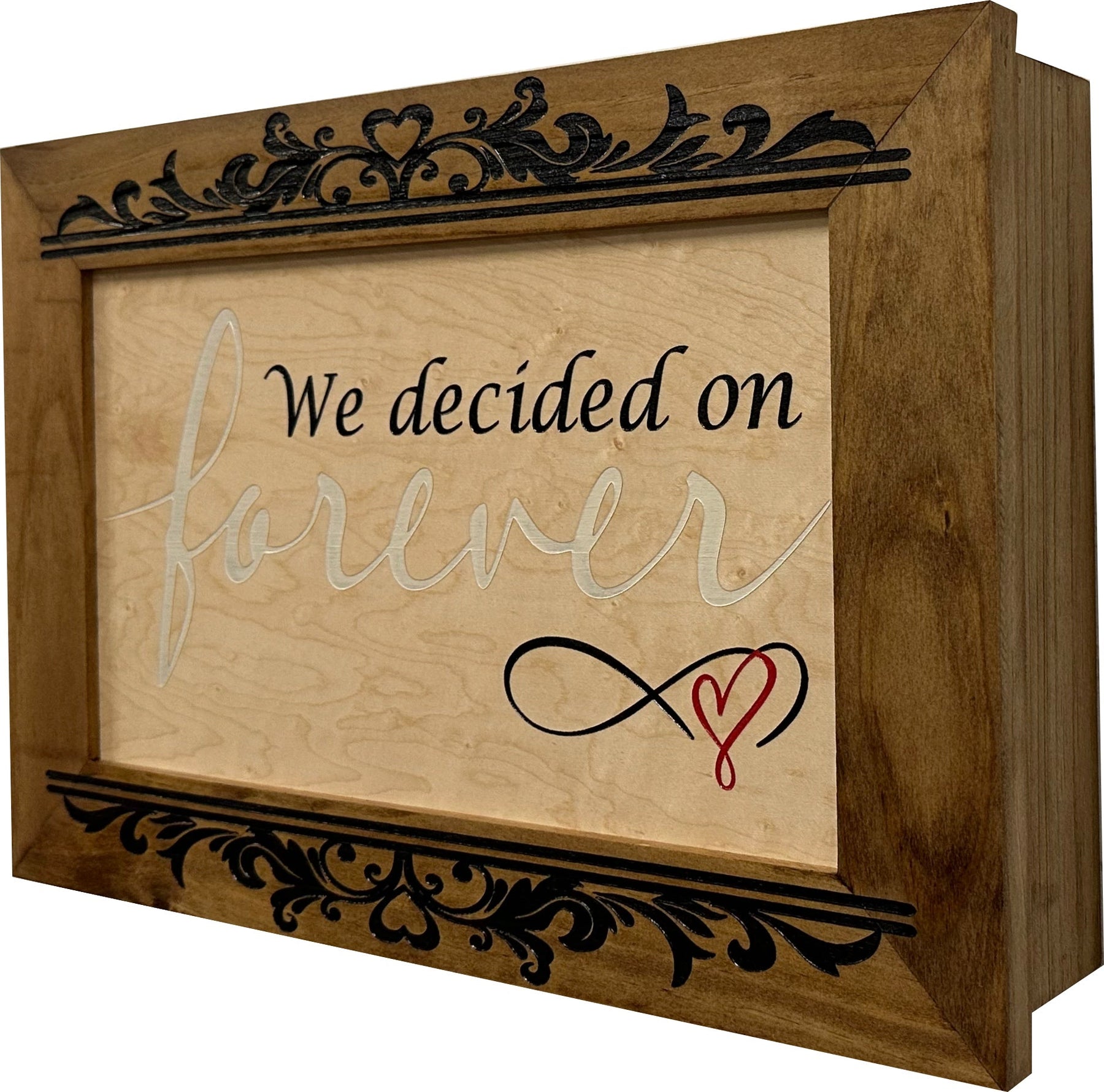We Decided On Forever Hidden Gun Safe, Concealed Pistol Storage, Wood Gun Cabinet, Handcrafted, Gun Concealment Furniture, Concealed Shelf