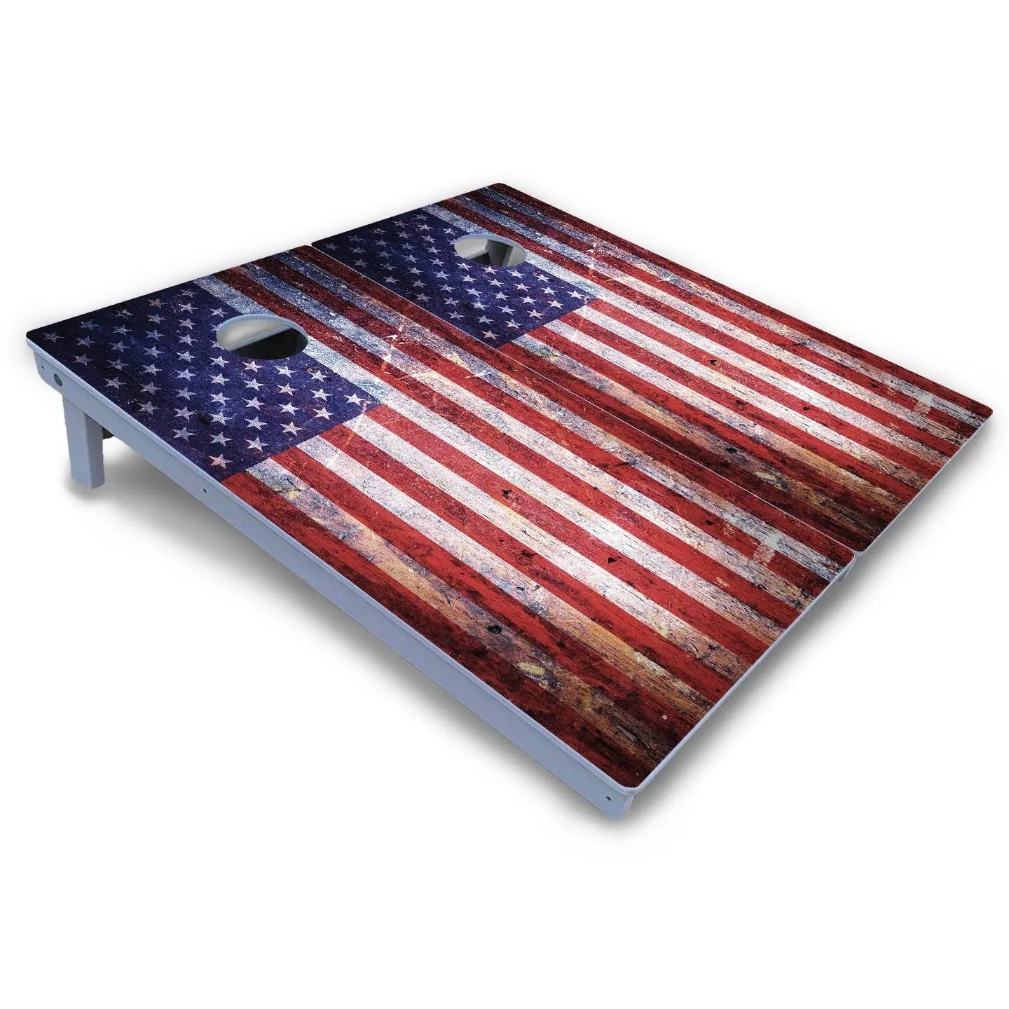 Weathered Flag Cornhole Boards - All Weather Series Cornhole Solutions