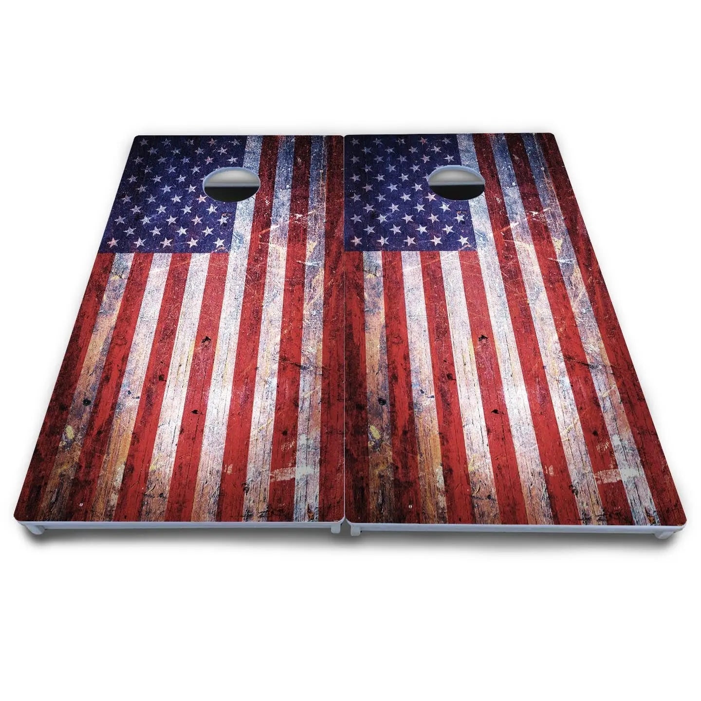 Weathered Flag Cornhole Boards - All Weather Series Cornhole Solutions