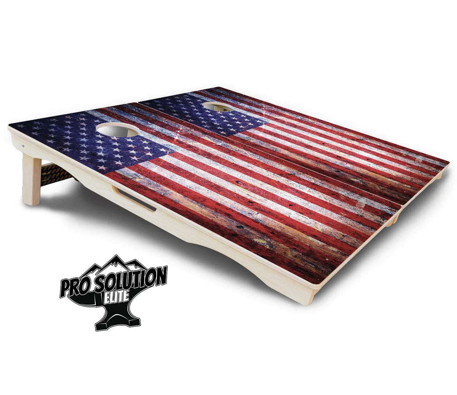 Weathered Flag Cornhole Boards - Pro Solution Elite Series Cornhole Solutions