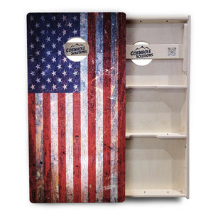 Weathered Flag Cornhole Boards - Professional Tournament Series