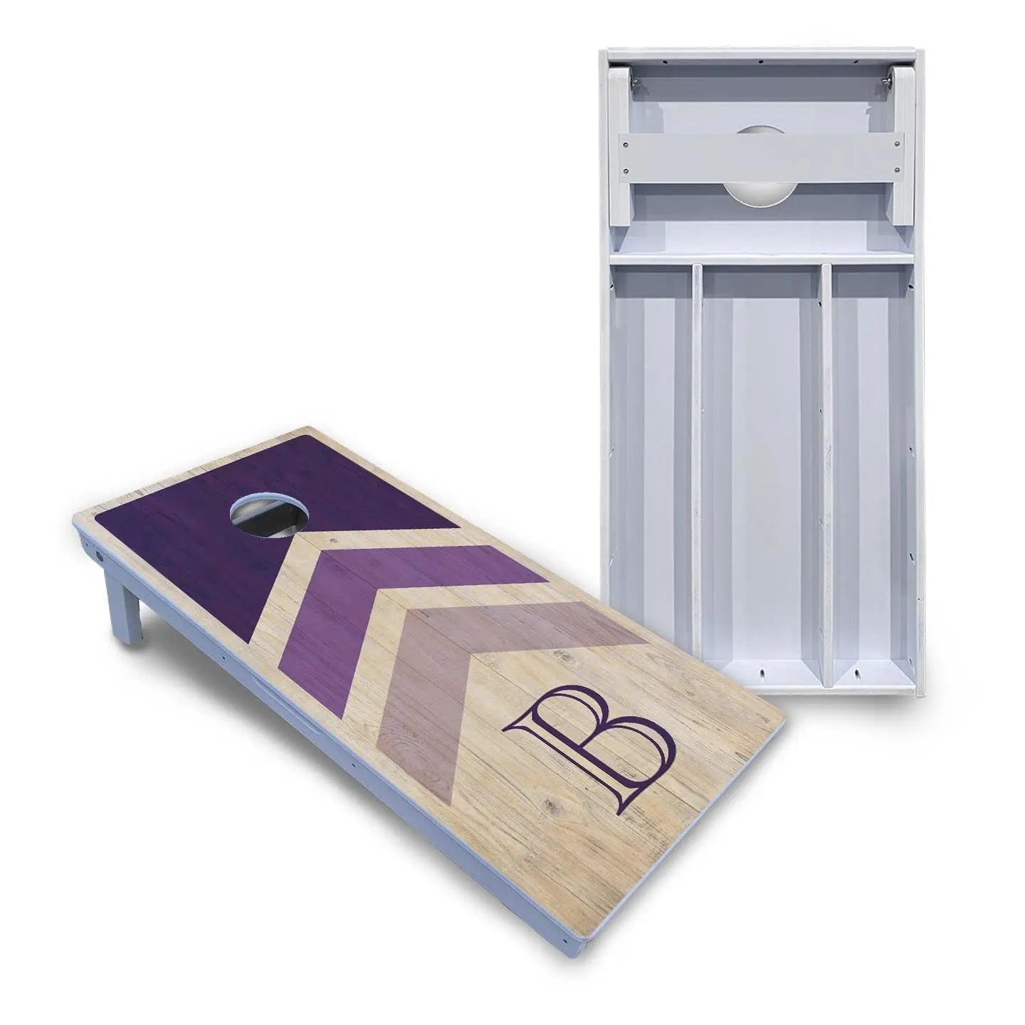 Wedding Arrows Cornhole Boards - All Weather Series - Purple Cornhole Solutions