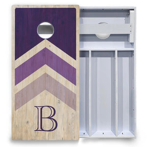 Wedding Arrows Cornhole Boards - All Weather Series - Purple Cornhole Solutions