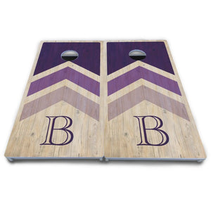 Wedding Arrows Cornhole Boards - All Weather Series - Purple Cornhole Solutions