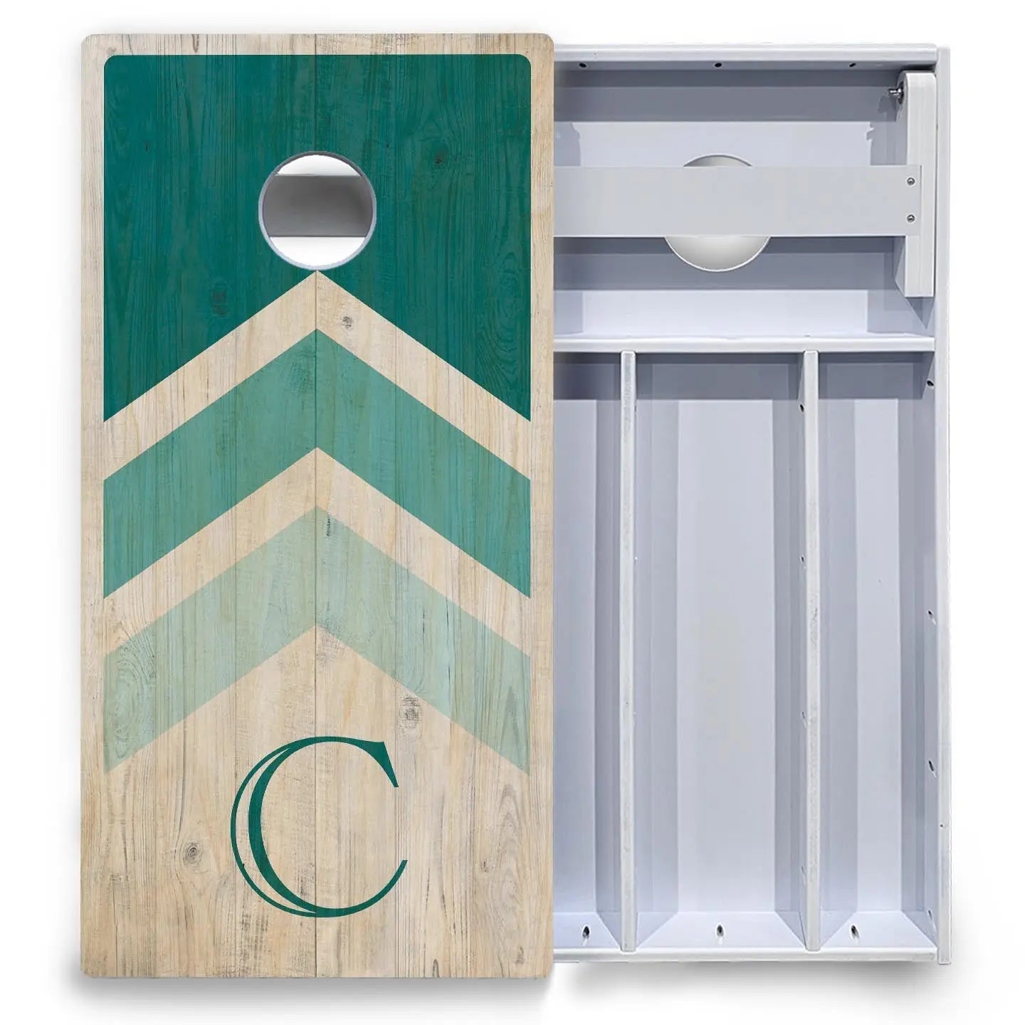 Wedding Arrows Cornhole Boards - All Weather Series - Teal Cornhole Solutions