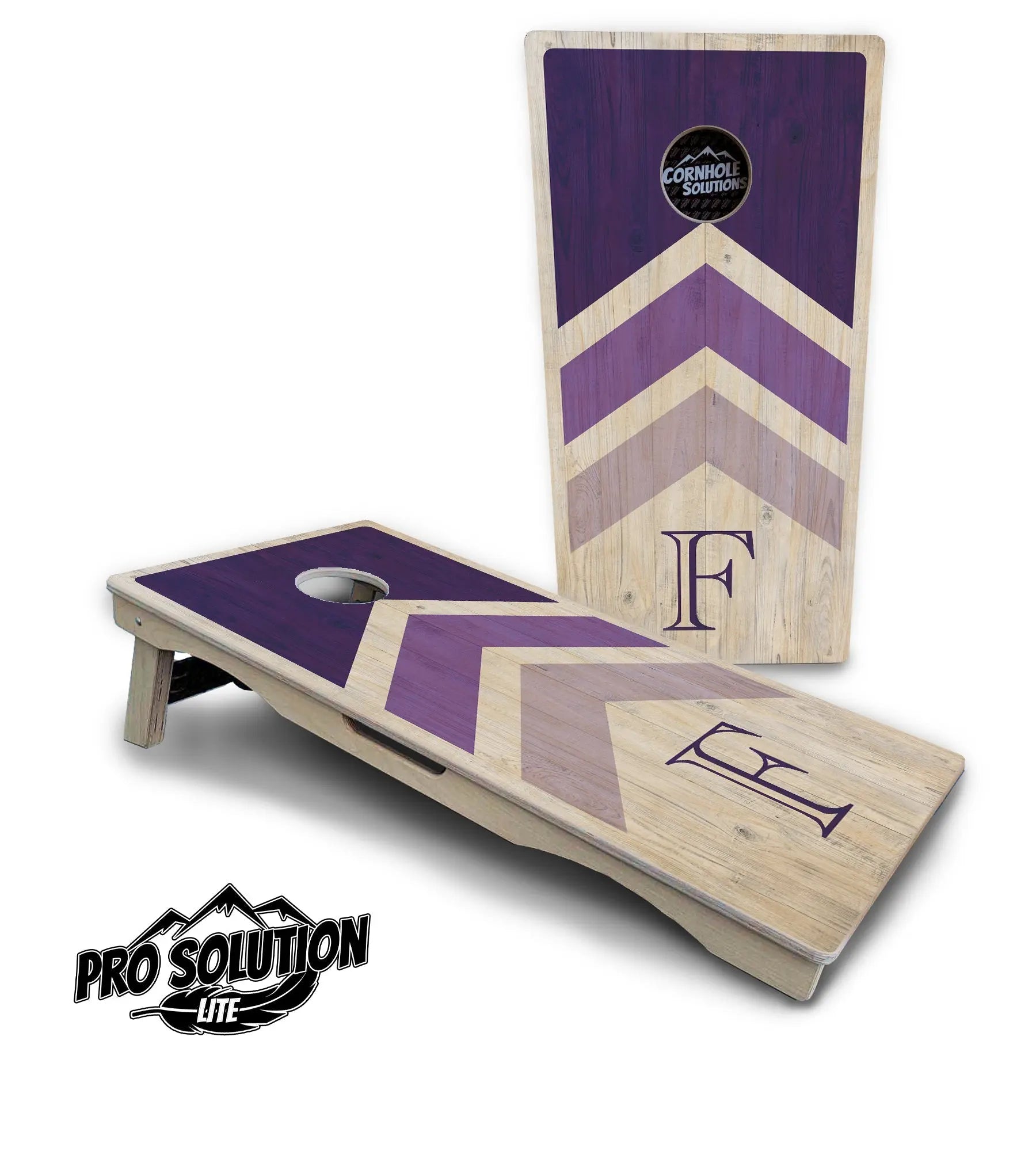 Wedding Arrows Cornhole Boards - Pro Solution Lite Series - Purple Cornhole Solutions