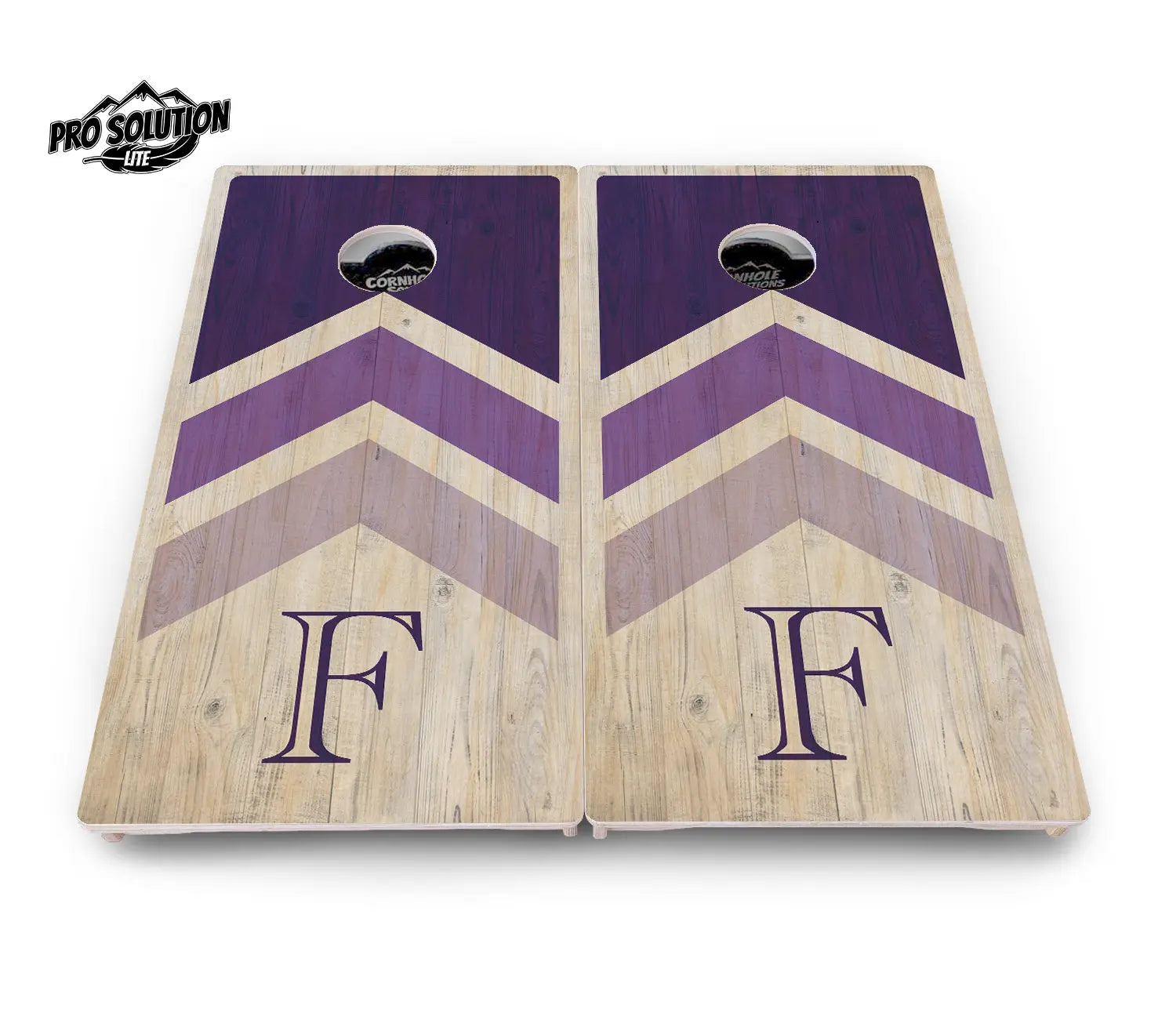 Wedding Arrows Cornhole Boards - Pro Solution Lite Series - Purple Cornhole Solutions
