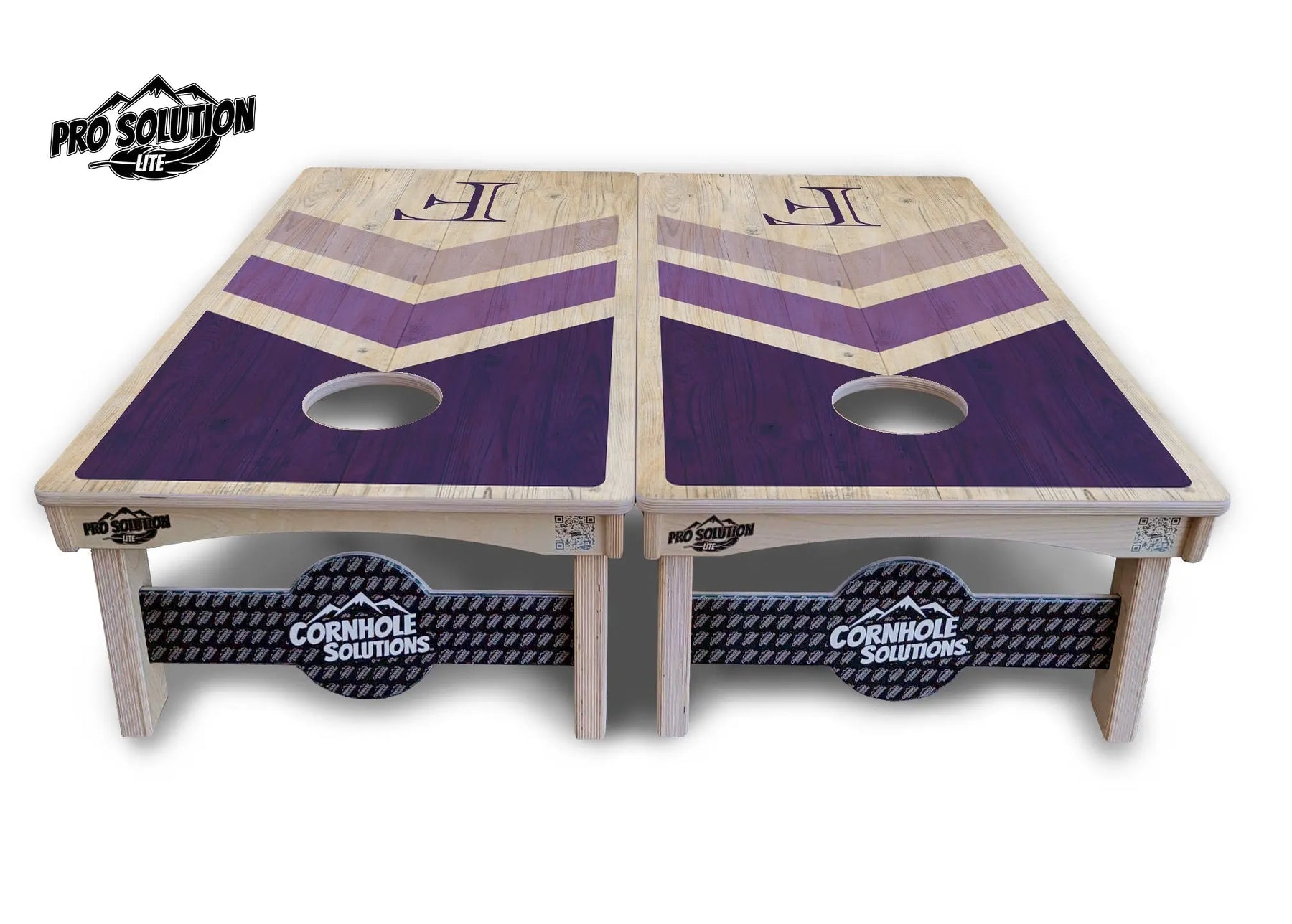 Wedding Arrows Cornhole Boards - Pro Solution Lite Series - Purple Cornhole Solutions