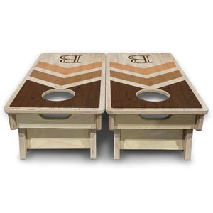 Wedding Arrows - Natural Letter - Mini or Vacation Size Cornhole Boards Cornhole Solutions