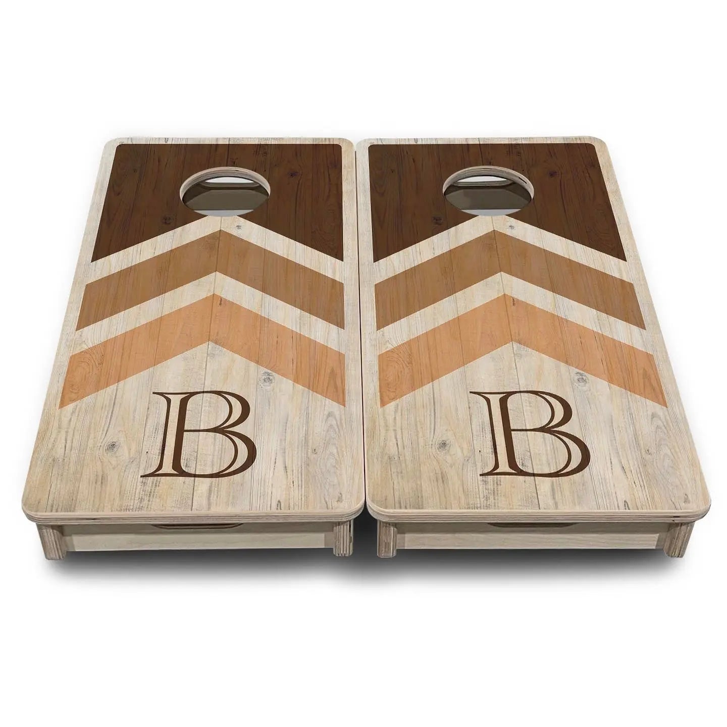 Wedding Arrows - Natural Letter - Mini or Vacation Size Cornhole Boards Cornhole Solutions