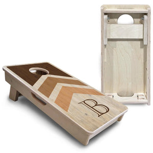 Wedding Arrows - Natural Letter - Mini or Vacation Size Cornhole Boards Cornhole Solutions