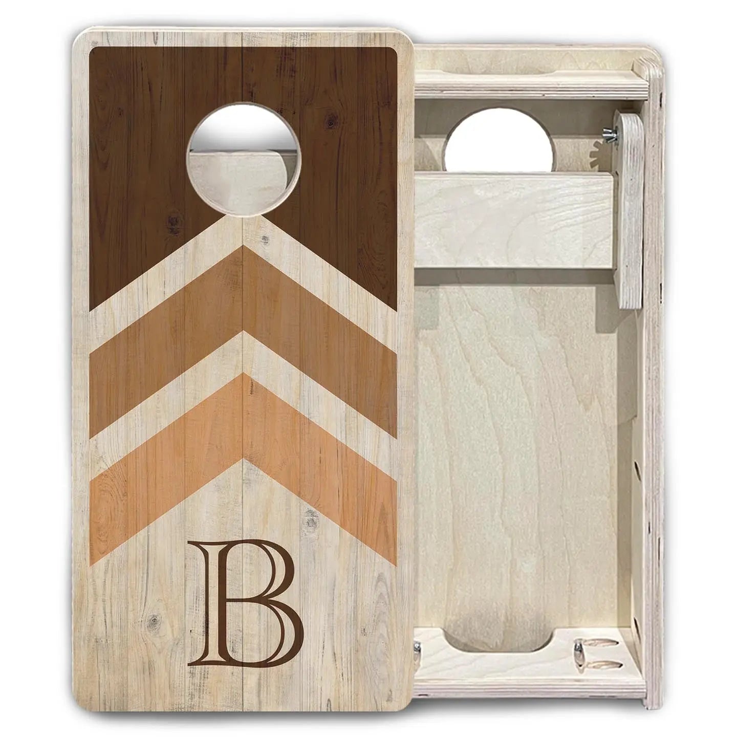 Wedding Arrows - Natural Letter - Mini or Vacation Size Cornhole Boards Cornhole Solutions