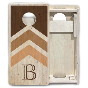 Wedding Arrows - Natural Letter - Mini or Vacation Size Cornhole Boards Cornhole Solutions