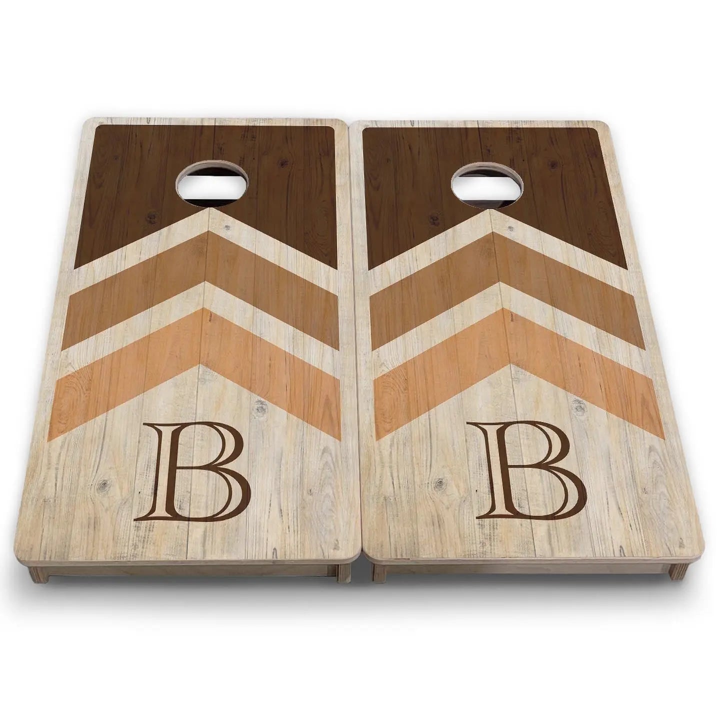 Wedding Arrows - Natural Letter - Mini or Vacation Size Cornhole Boards Cornhole Solutions