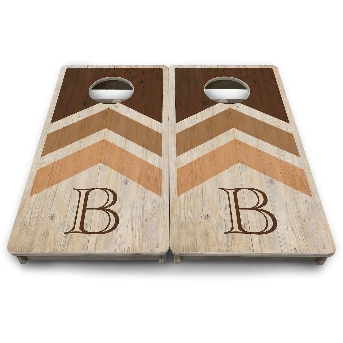 Wedding Arrows - Natural Letter - Mini or Vacation Size Cornhole Boards Cornhole Solutions