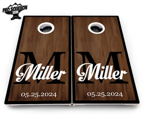 Wedding Letter Name Cornhole Boards - Pro Solution Elite Series Cornhole Solutions