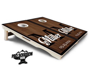Wedding Letter Name Cornhole Boards - Pro Solution Elite Series Cornhole Solutions