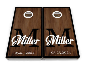 Wedding Name Letter Cornhole Boards - Professional Tournament Series Cornhole Solutions