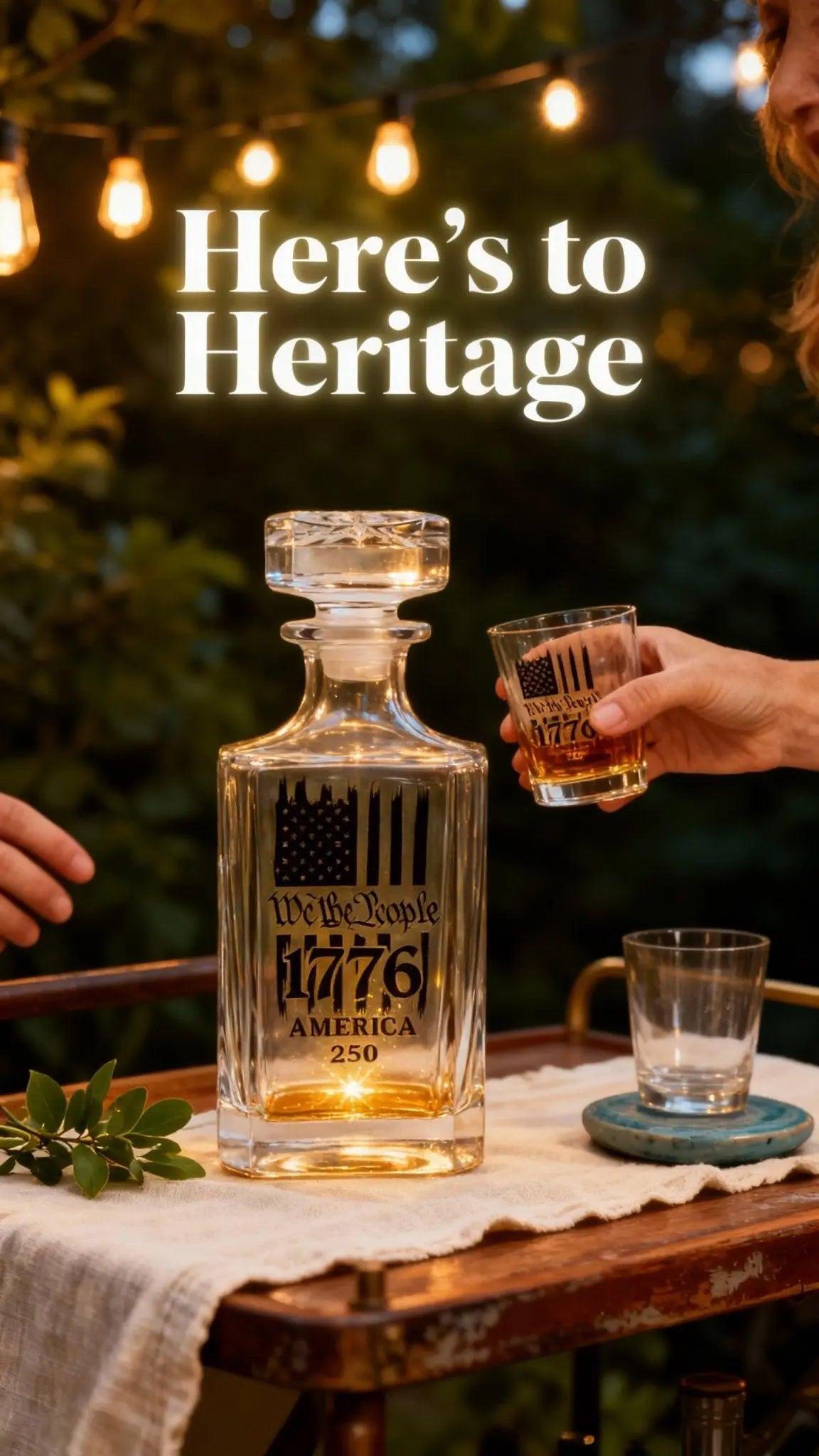 Whiskey/ Bourbon Decanter with 2 glasses (Free Customization) 750 ml Jayman’s Creations