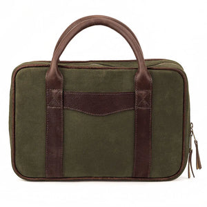 White Wing Waxed Canvas Deluxe Pistol Case Mission Mercantile Leather Goods