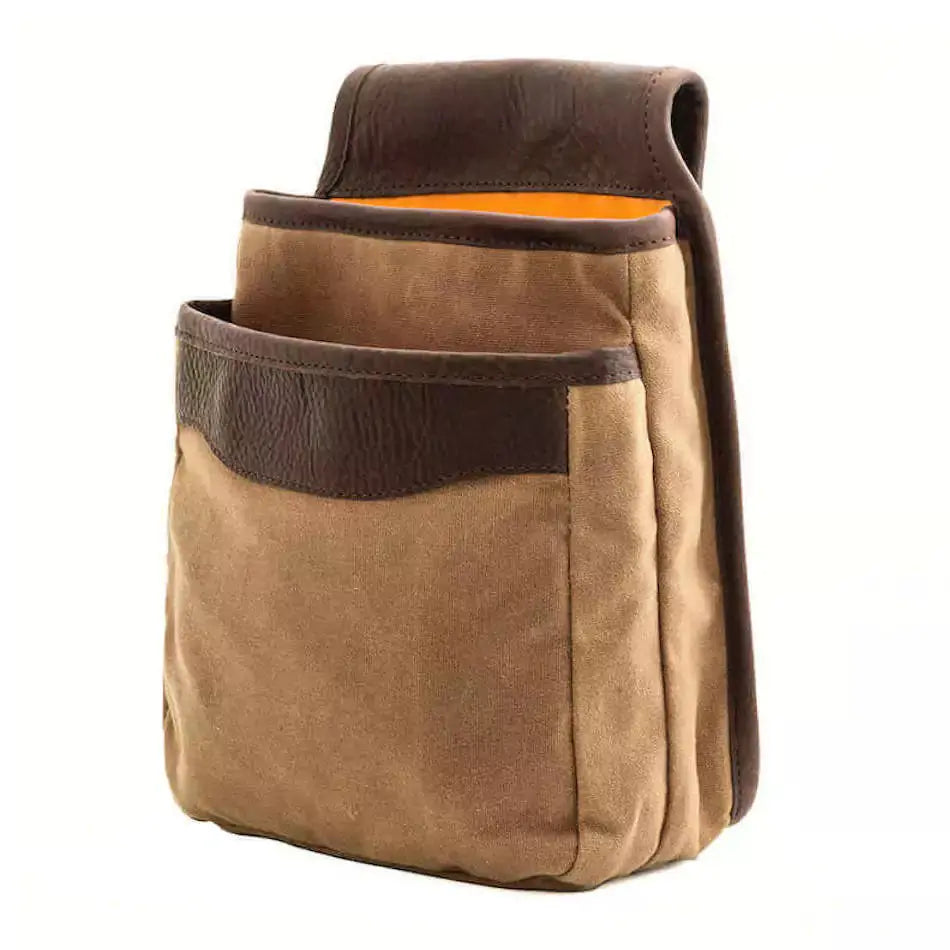 White Wing Waxed Canvas Hunting Double Belt Pouch Mission Mercantile Leather Goods