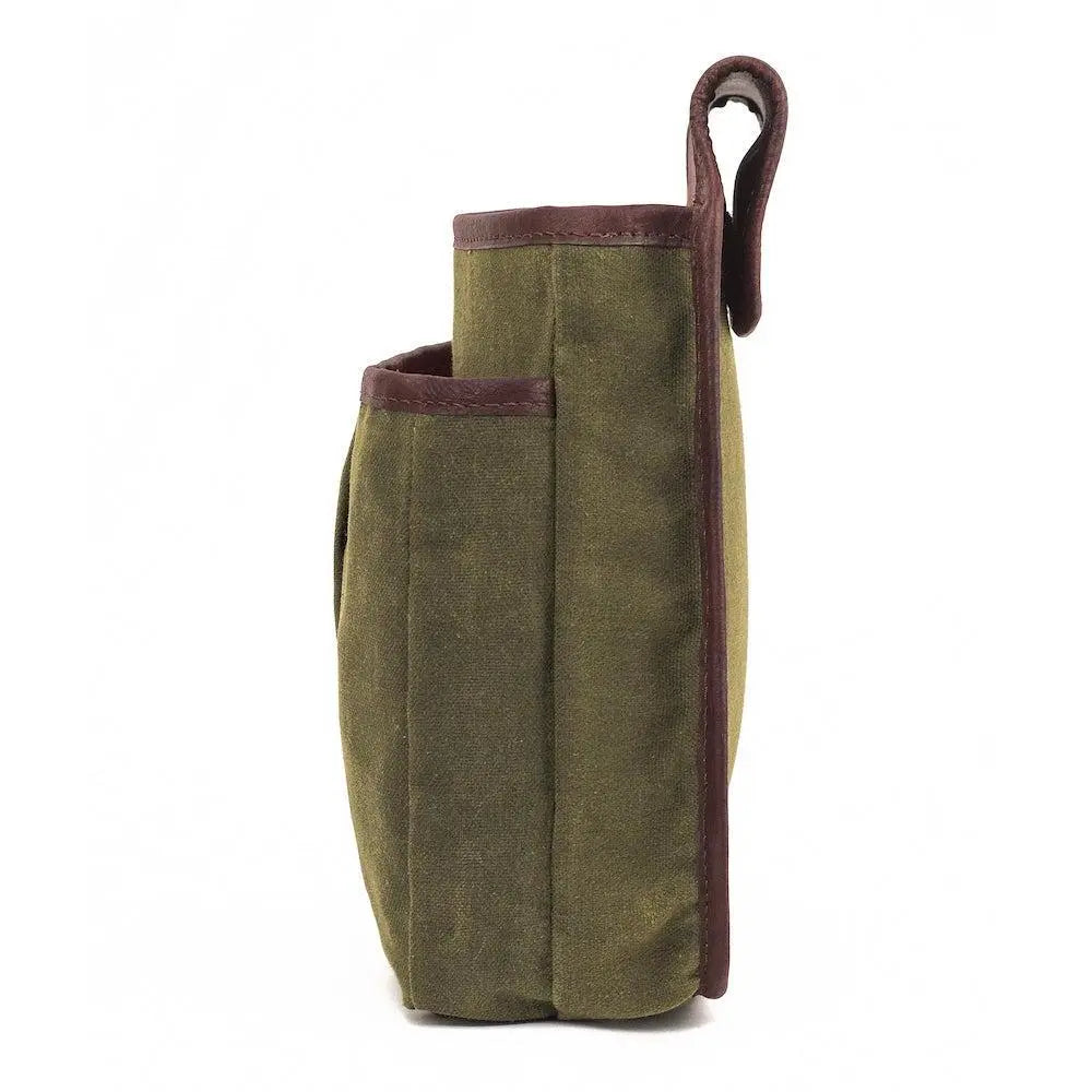 White Wing Waxed Canvas Hunting Double Belt Pouch Mission Mercantile Leather Goods