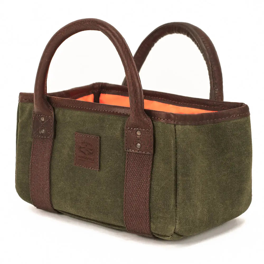 White Wing Waxed Canvas Hunting Four Box Shell Carrier Mission Mercantile Leather Goods