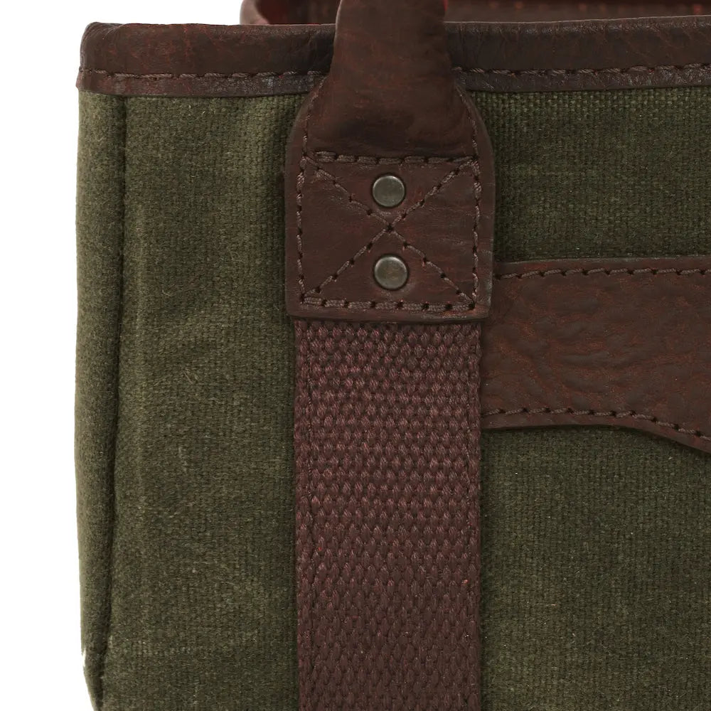 White Wing Waxed Canvas Hunting Four Box Shell Carrier Mission Mercantile Leather Goods