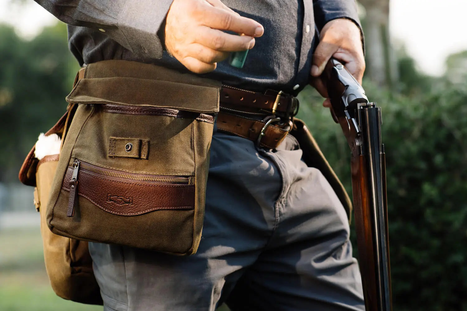 White Wing Waxed Canvas Hunting Game Bag Set Mission Mercantile Leather Goods