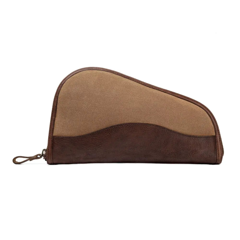 White Wing Waxed Canvas Hunting Pistol Case Mission Mercantile Leather Goods