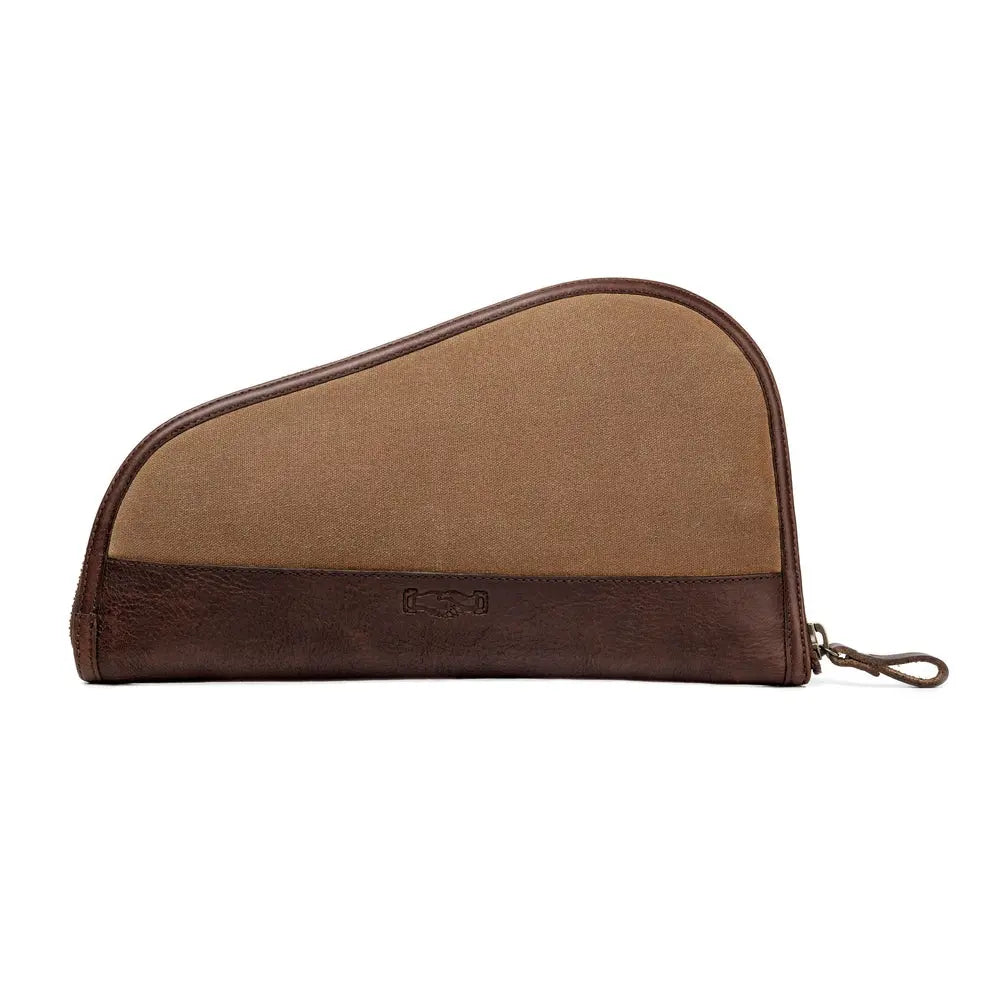 White Wing Waxed Canvas Hunting Pistol Case Mission Mercantile Leather Goods