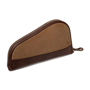 White Wing Waxed Canvas Hunting Pistol Case Mission Mercantile Leather Goods