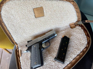 White Wing Waxed Canvas Hunting Pistol Case Mission Mercantile Leather Goods