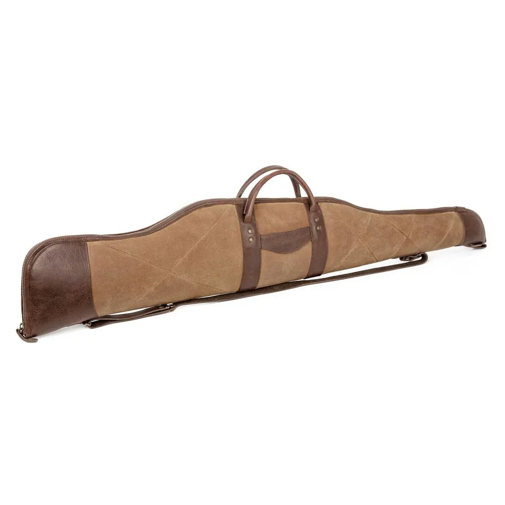 White Wing Waxed Canvas Hunting Rifle Case Mission Mercantile Leather Goods